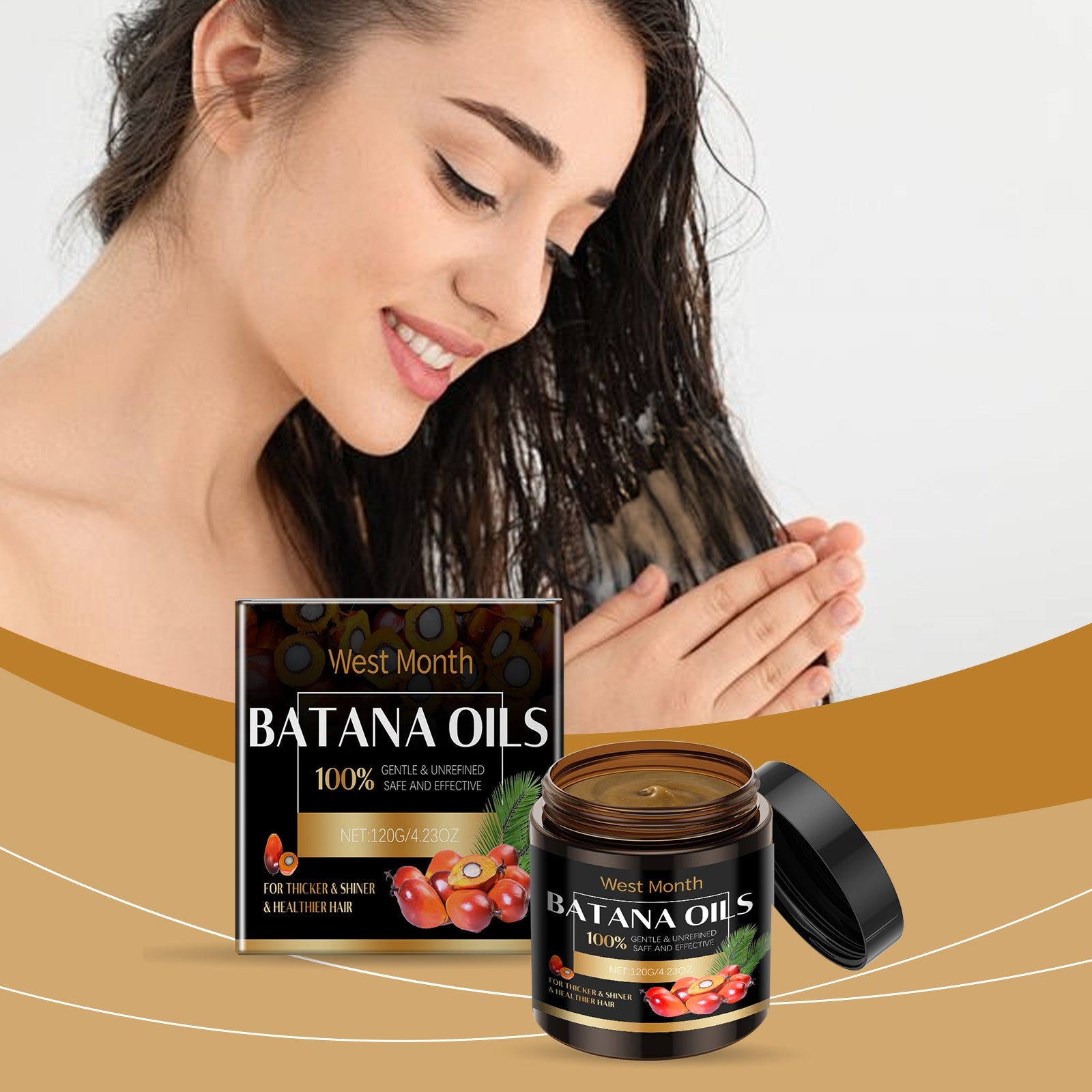 Batana Hair Care Mask, Gently Nourishes And Softens Hair, Moisturizes And Hydrates Hair Care Mask