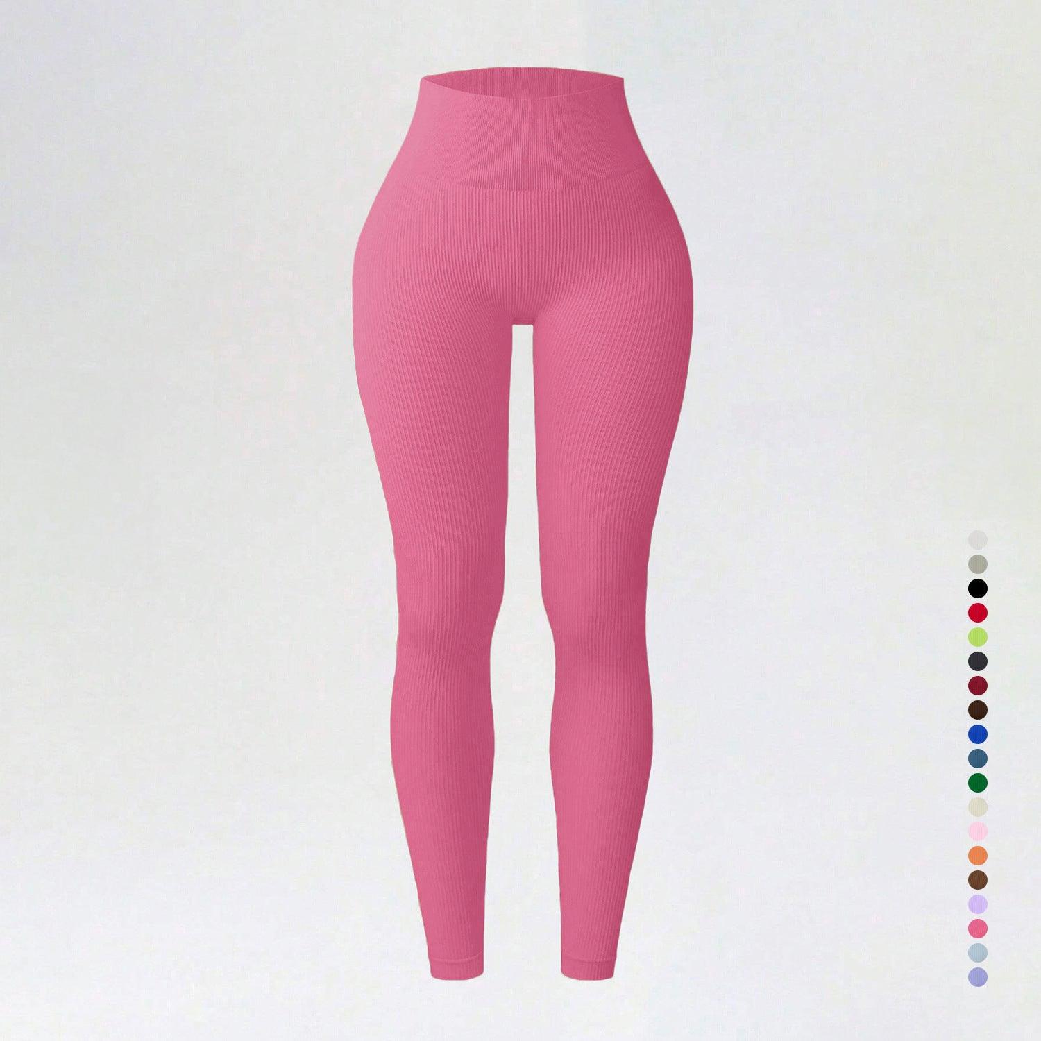 Threaded autumn and winter yoga pants seamless fitness pants high waisted sports yoga clothes leggings