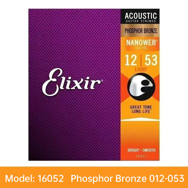 Acoustic Guitar Strings: 80/20 Bronze with NANOWEB Coating, Long - lasting Bright Tone, Comfortable Feel, Medium 13 - 56