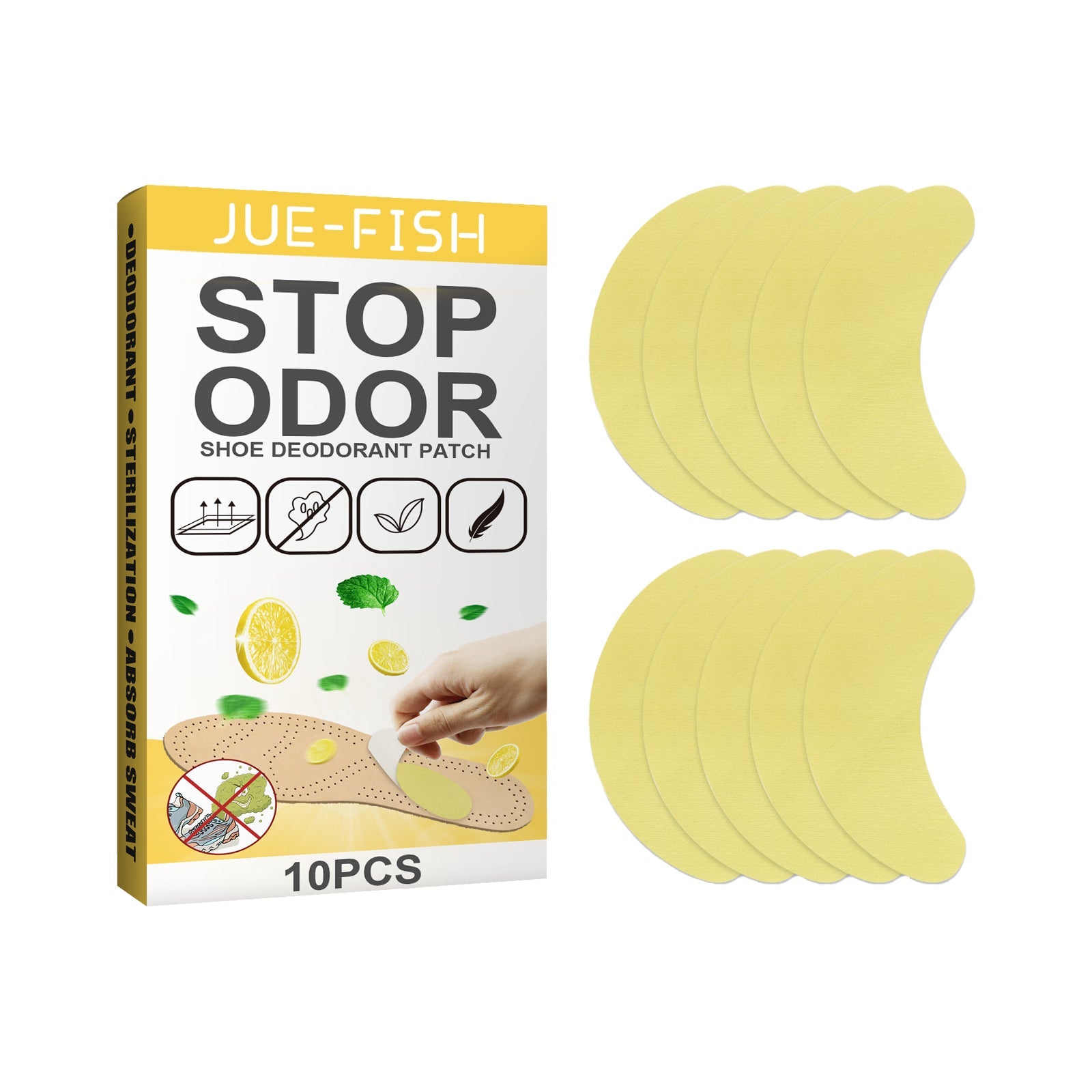 Deodorant Stickers For Shoes, Fresh, Remove Odor And Prevent Foot Odor Foot Sweat Sports Shoes Smelly Insole Sticker