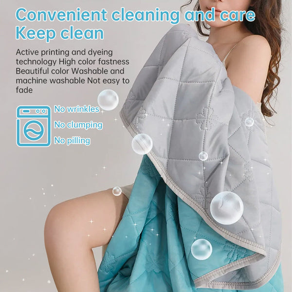 Grade A Cooling Blanket: Soft, breathable, king/queen size, summer lightweight cool comforter.