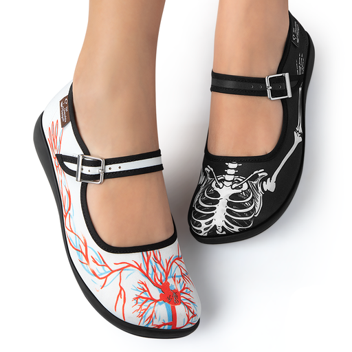 Hot Chocolate Design Blood & Bones Mary Jane Flat Shoes