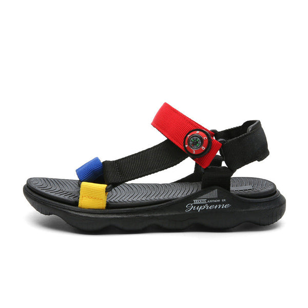 Candy Color Children's Sandals Boys Shoes Small Fresh Girls Shoes Ribbon Children's Beach Shoes