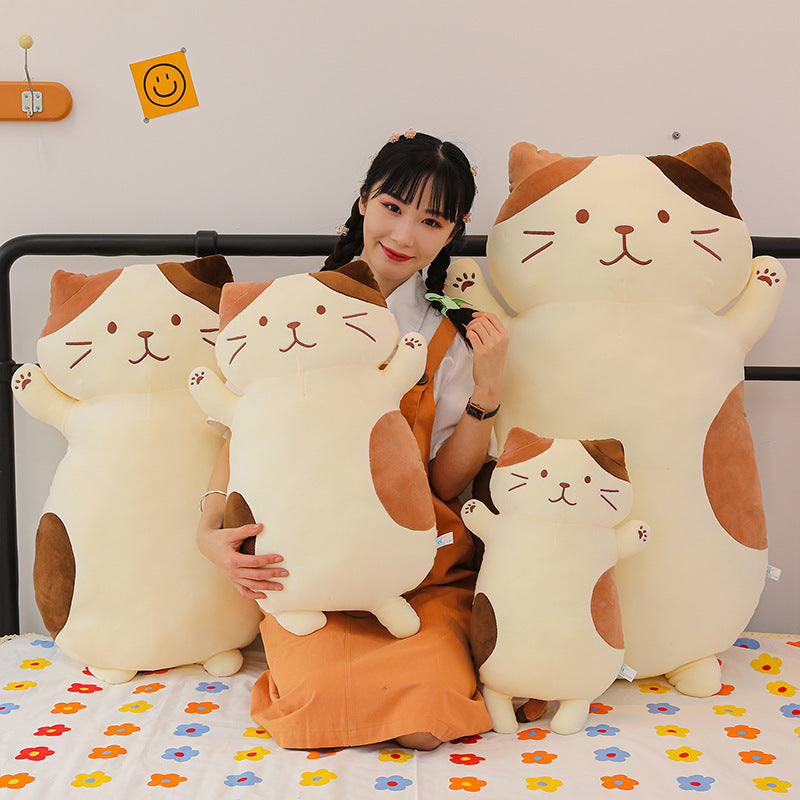 Cat Doll Girl Holding Big Doll Plush Toy Birthday Gift Girl