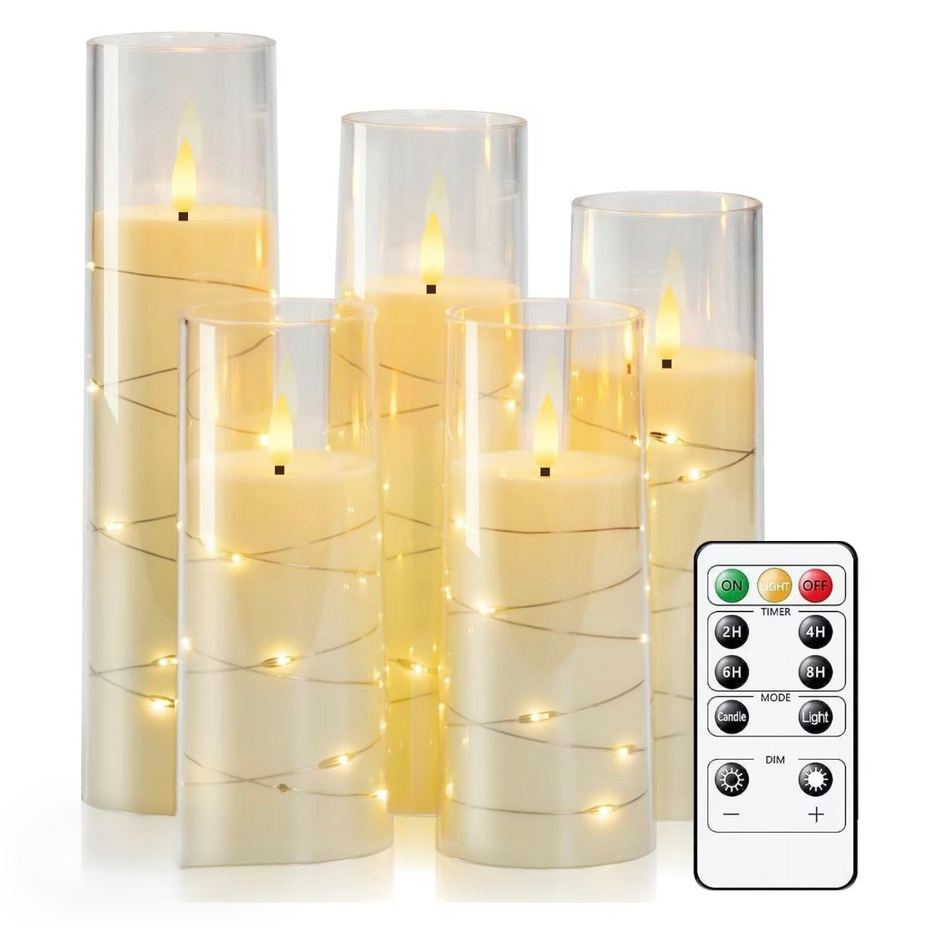 StarGlow LED Pillar Candles