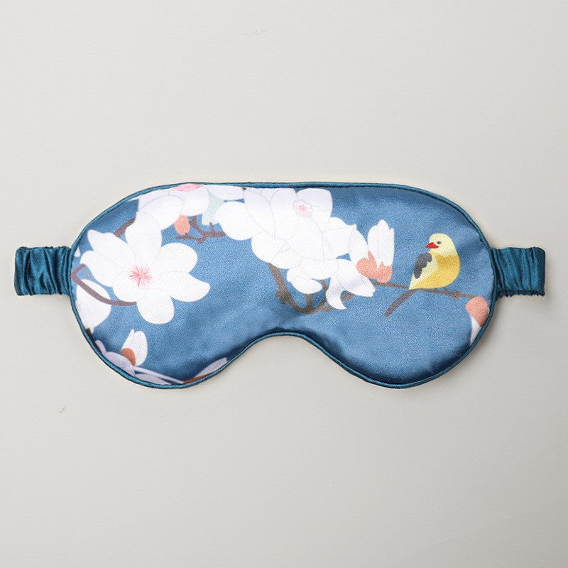 Double-Sided Imitation Silk Eye Mask Satin Silk Eye Protection Blackout Sleep Mulberry Silk Eye Mask Printed Spot Wholesale