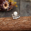 Alloy Three-Layered Open Ring - Silver / One Size
