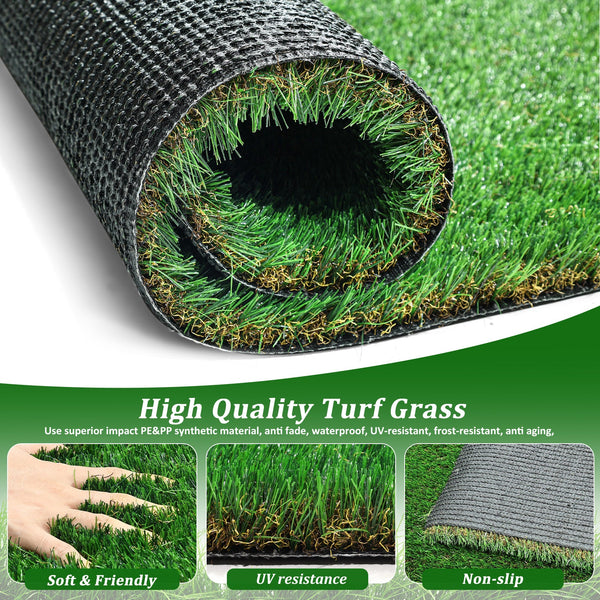 3FTX5FT Outdoor Artificial Grass Runway Blanket, Thick and Realistic Fake Grass Roll Decoration 1.38 