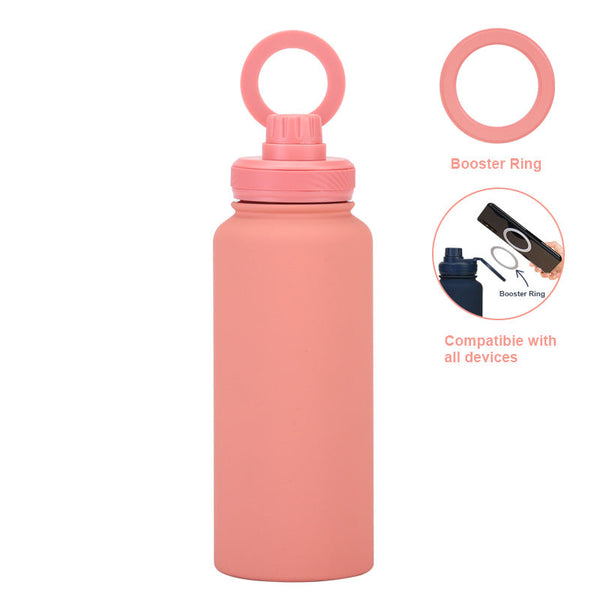 Magnetic Phone Holder Outdoor Large Capacity 1L Wide-Mouth Insulated Stainless Steel Sports Water Bottle