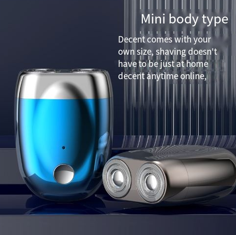 Double headed mini magnetic shaver portable men's electric shaver rechargeable electric shaver