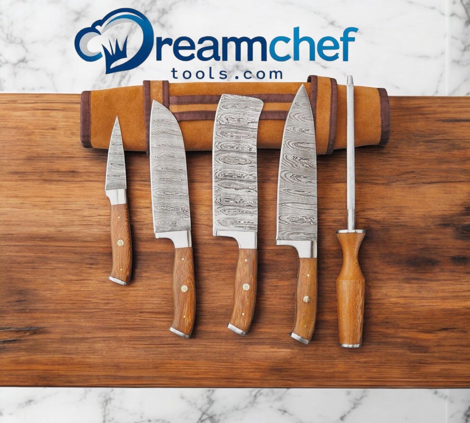 Damascus Chef Knife Set – 13