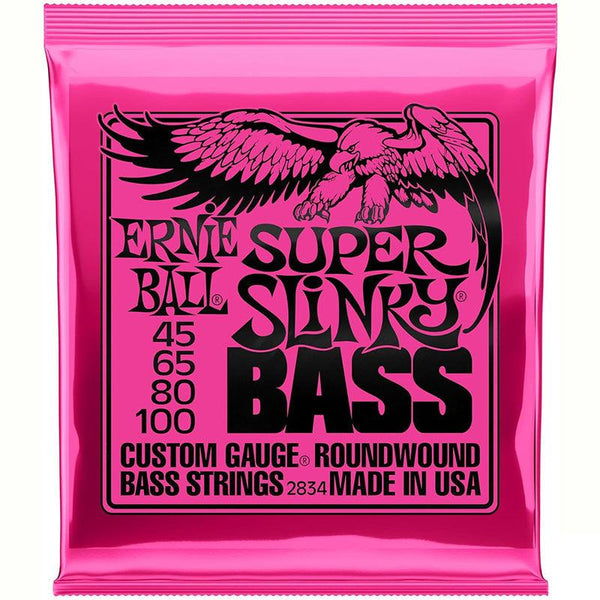 Ernie Ball Hyper Slinky Nickel - Wound Bass Guitar Strings, Gauge 40 - 100 (P02841)