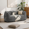 2-Seat Teddy Bean Bag Sofa - Grey