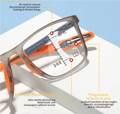 Classical Multifocal Progressive Reading Glasses Vintage Women Men Sports Presbyopia Eyewear Finished Optical Eyeglasses Diopter