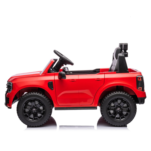 12V children's car remote control, authorized Ford Ranger, 2WD suitable for children aged 3-6. Red