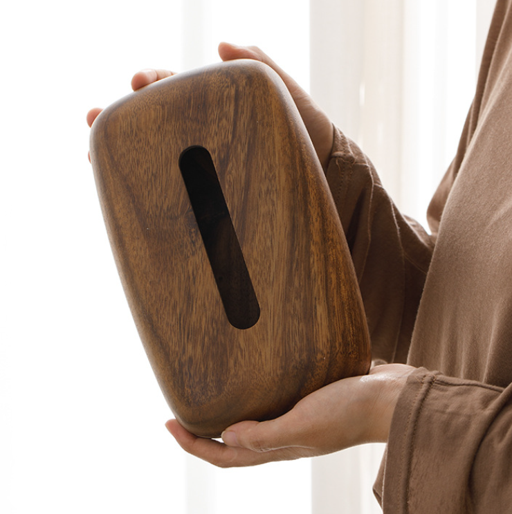 Solid wood tissue box simple household paper box hotel dining table office wooden paper box