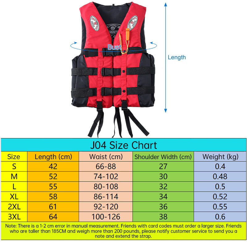 S-M-L-XL-2XL-3XL adult life jacket: buoyant, for sea fishing/outdoor sports, coated Oxford cloth.