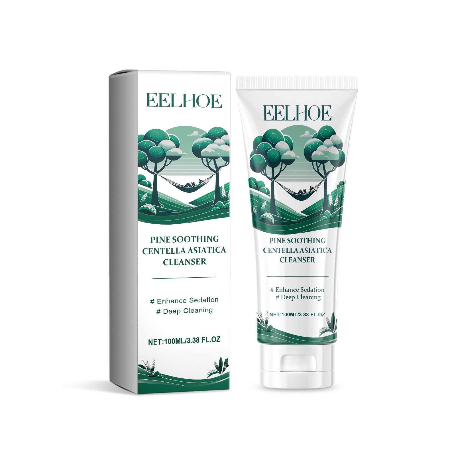 Pine Soothing Centella Asiatica Cleanser, Deep Clear Pores Soft Moisturizing Skin Moisturizing Non-Tight Cleanser