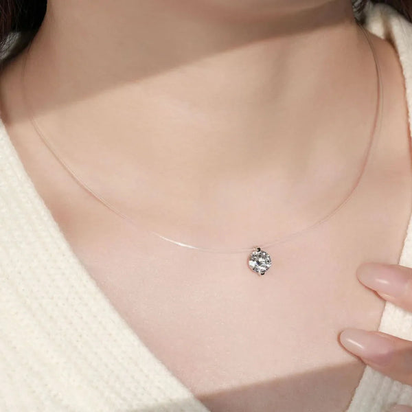 1 Carat Moissanite 925 Sterling Silver Necklace - Gifts for You 'n Me