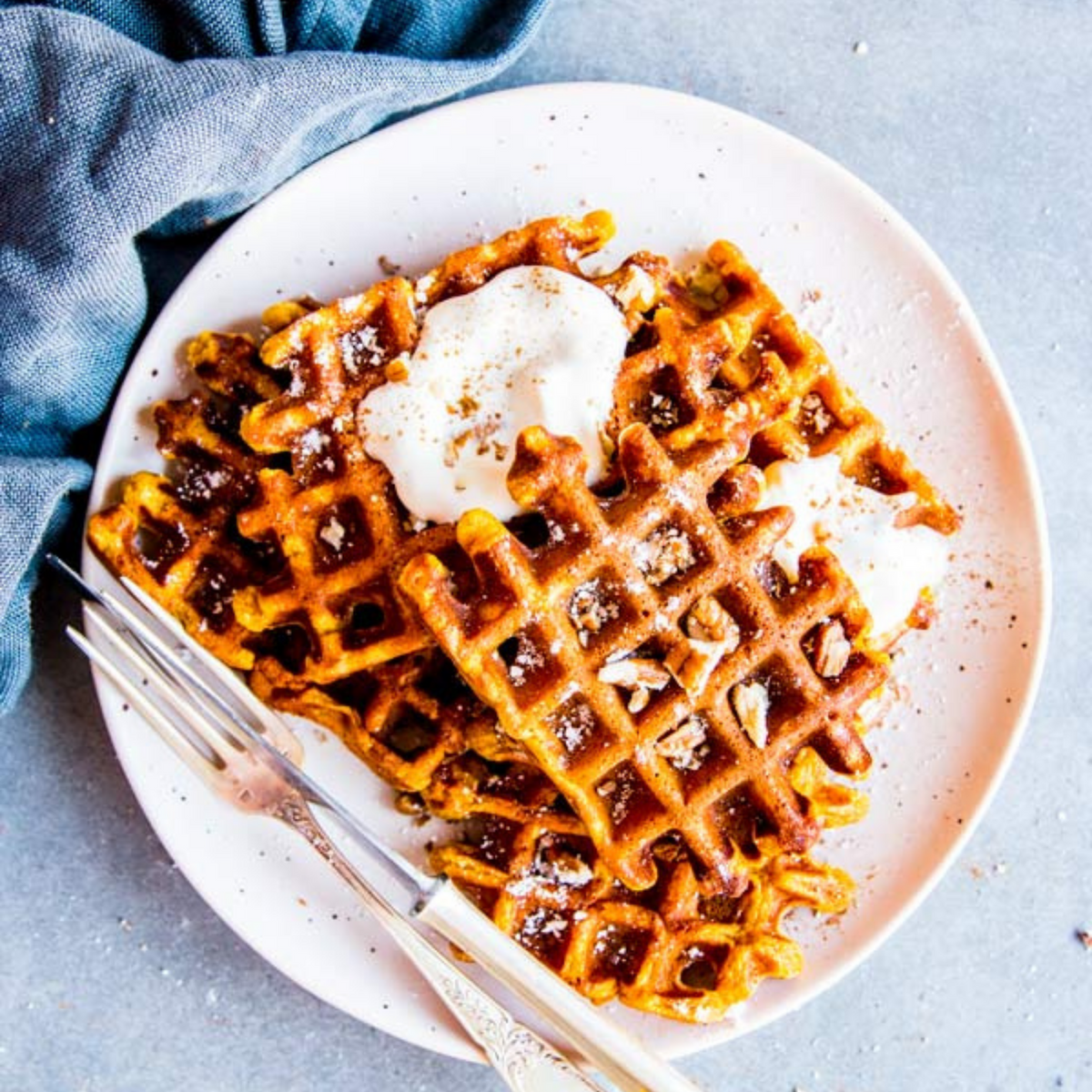 Pumpkin Pecan Waffles