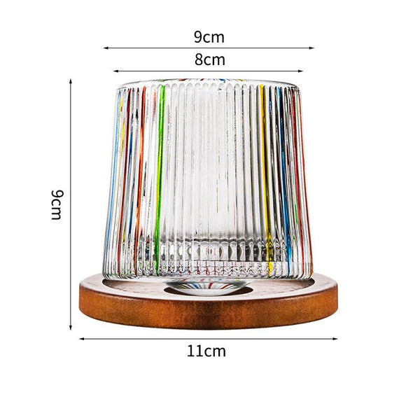 Hand drawn rotating glass cups multiple multi-purpose whiskey glasses rotating glass cups