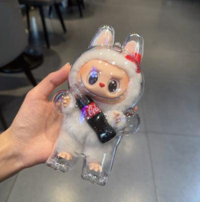 17cm Labubu Protector Case Labubu V1V2V3 Suitable for Wearing Clothes Protective Acrylic Storage Case Transparent DIY Gifts