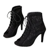 Sandals hollowed out shoes front strap with fish mouth ultra-high slim heel high-heeled cool boots