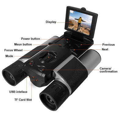 HD video camera starlight night vision bird watching telescope outdoor with screen binoculars digital telescope