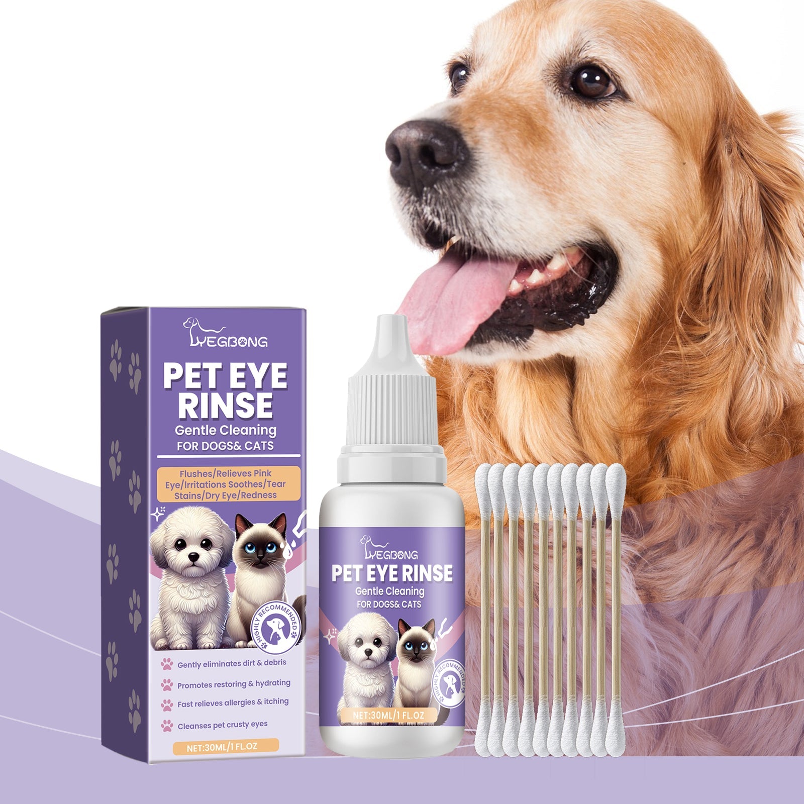 Gentle Eye Wash For Pets Gently Cleans The Eye Dirt Of Pet Cats And Dogs