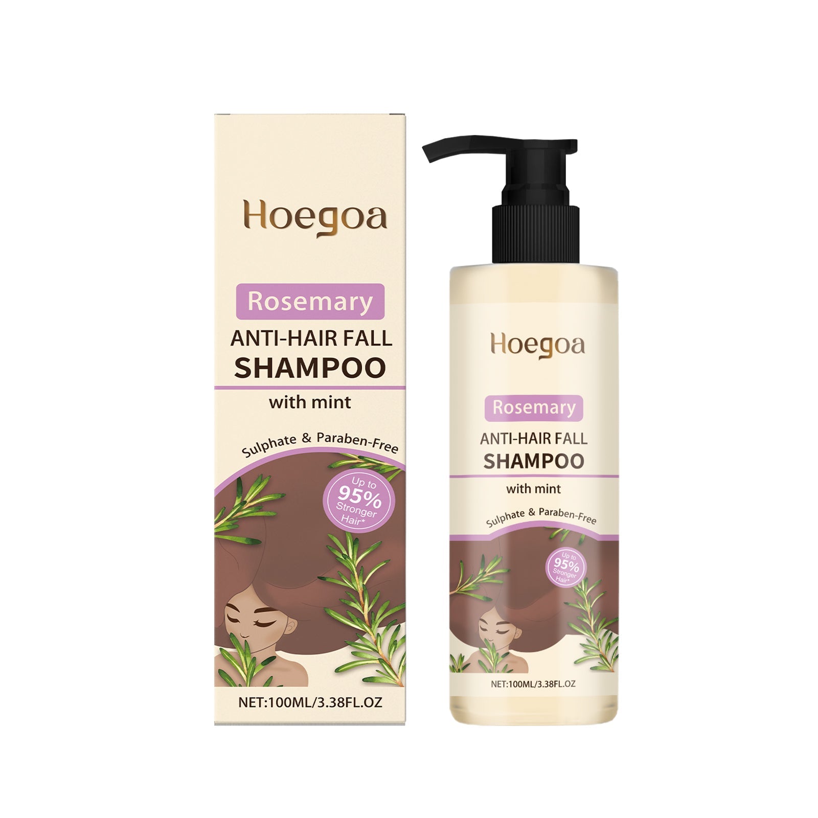 Rosemary Shampoo Cleans And Nourishes Hair Gentle, Smooth And Glossy Shampoo