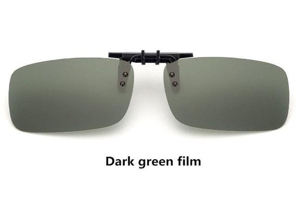 Cool Polarized Mirrored UV400 Lens Clips On Sunglasses Driving Night Vision Lens Sun Glasses Male Anti-UVA For Men Women