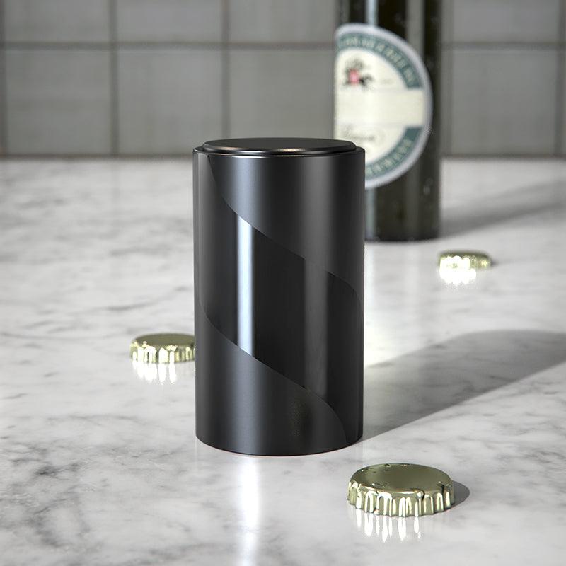 Push Type Beer Bottle Opener Black Mini Time Saving And Labor Saving Beer Bottle Opener Can Open The Lid With One Press