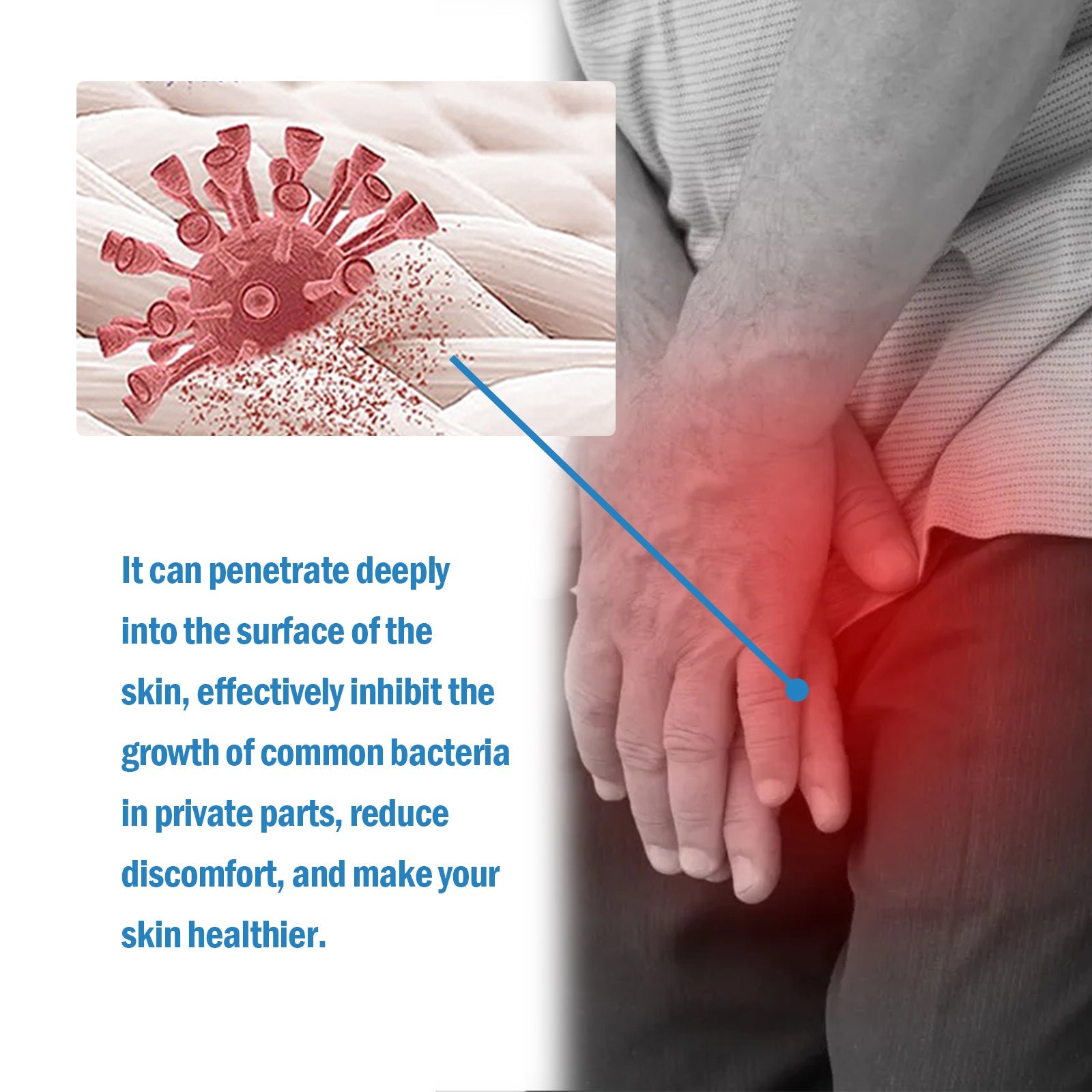 Men's Anti-Itch Cream, Moisturizing Skin, Deodorizing Odor And Relieving Skin Itching And Pain Care Cream