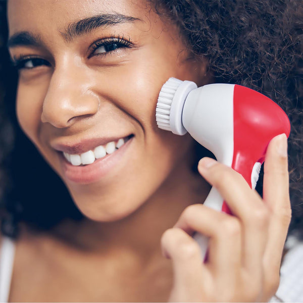 Red Light LED Scalp & Hair Therapy Brush & Advanced Facial Cleansing