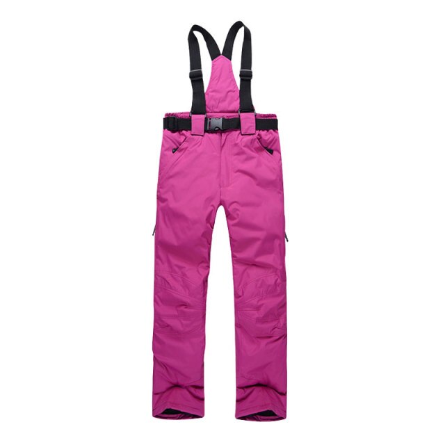 Women Men Ski Pants Brands Outdoor Sports Suspenders Windproof Waterproof Trousers
