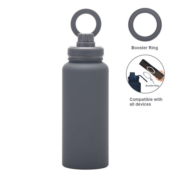 Magnetic Phone Holder Outdoor Large Capacity 1L Wide-Mouth Insulated Stainless Steel Sports Water Bottle