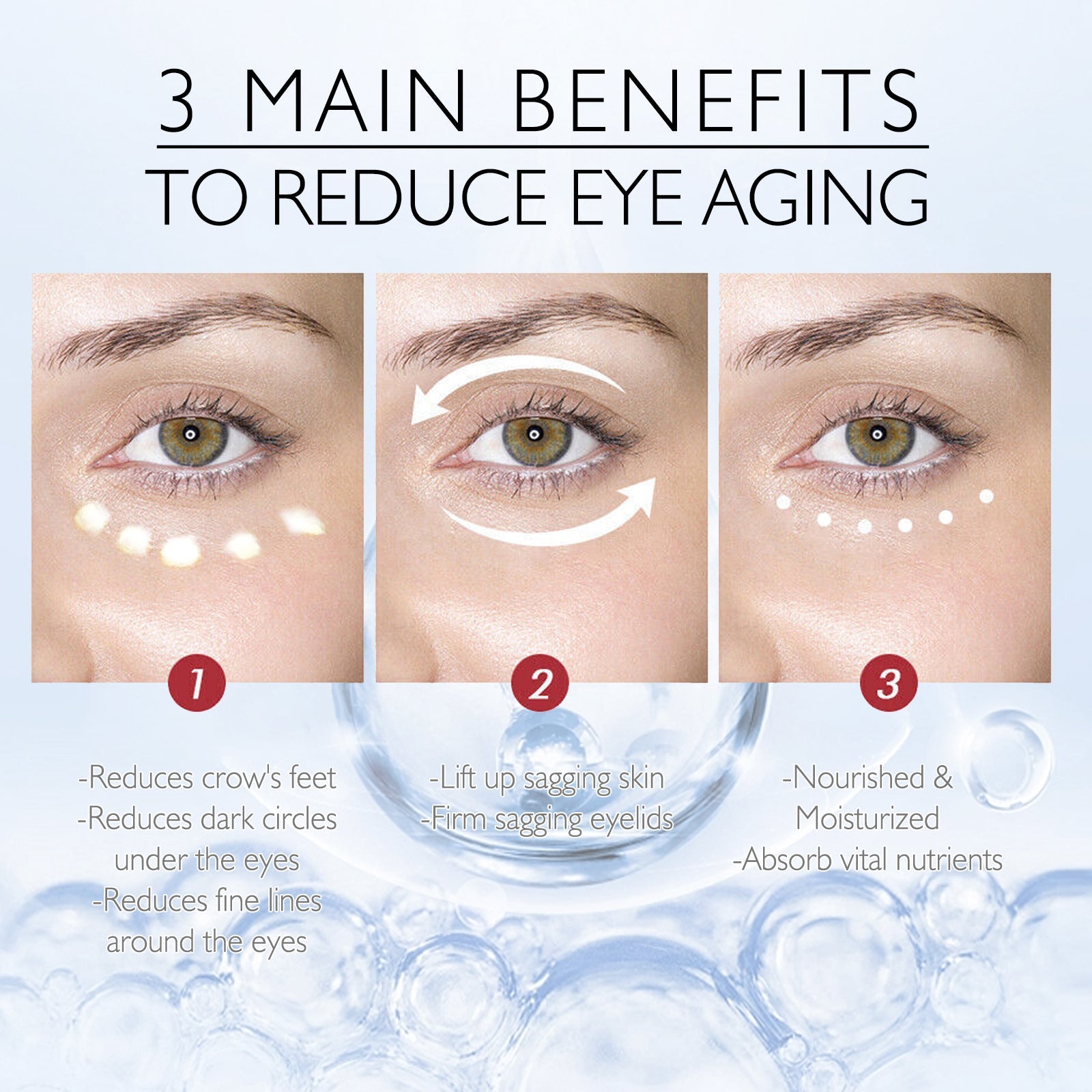 Niacinamide Eye Cream Gel, Reduces Fine Lines And Dark Circles Hydrating And Firming Eye Cream