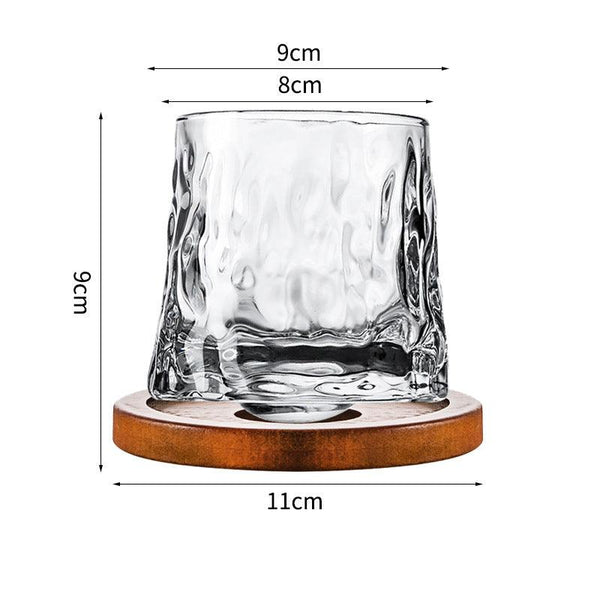 Hand drawn rotating glass cups multiple multi-purpose whiskey glasses rotating glass cups