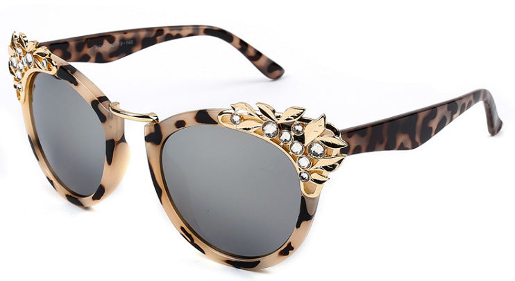Fashion Luxury Rhinestone Cat Eye Sunglasses Women Brand Designer Mirror Lens Eyewear Men Sun Glasses Shades UV400 Oculos
