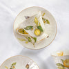 European - style Elegant Lemon Espresso Cups Set: Includes Tea Cups, Saucers, Ceramic Mugs, and a Dessert Plate