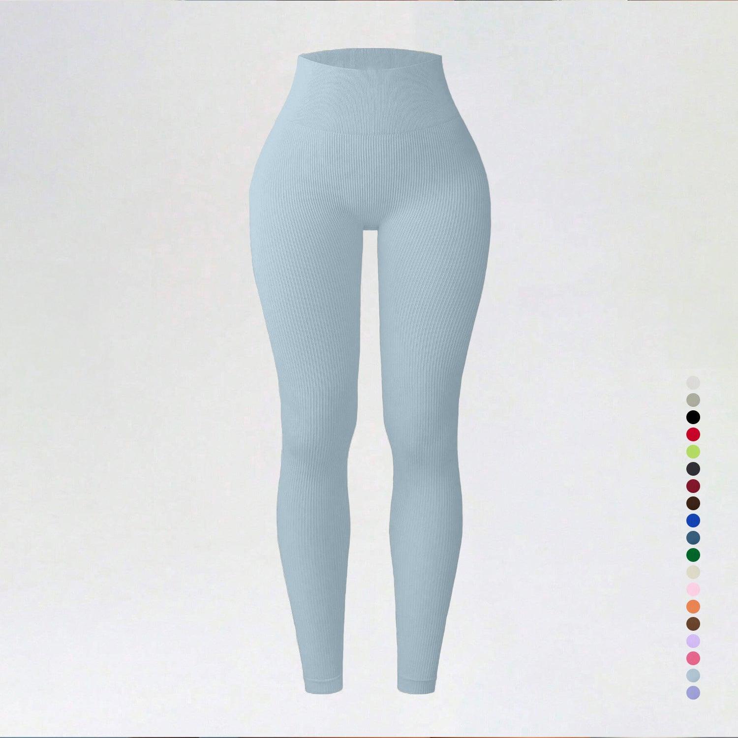 Threaded autumn and winter yoga pants seamless fitness pants high waisted sports yoga clothes leggings