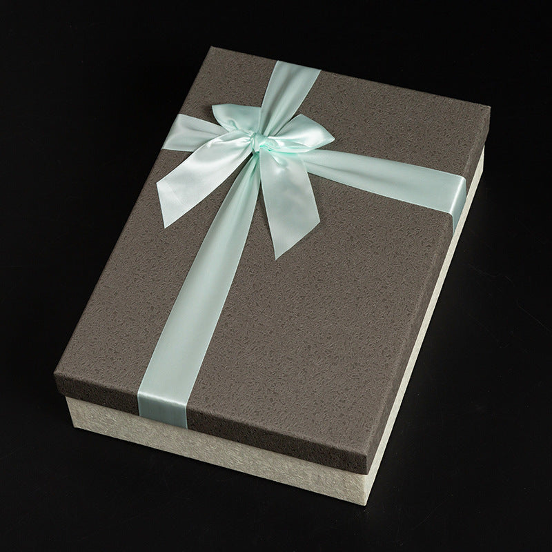 Bow gift box high-end world cover gift box for boys birthday shirt packaging box