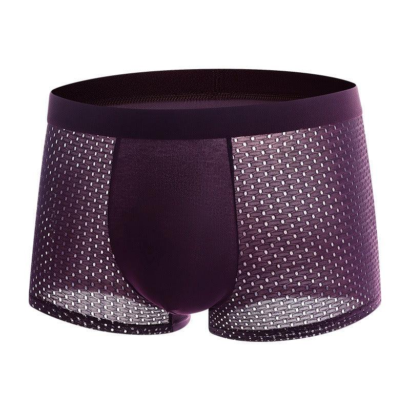 Mesh ice silk mesh underwear for men's square angle underwear