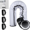 CA Insulated Hose Cover, Reusable Wrap, Duct Vent Cover, AC Pipe Protectors, Home Tool - white
