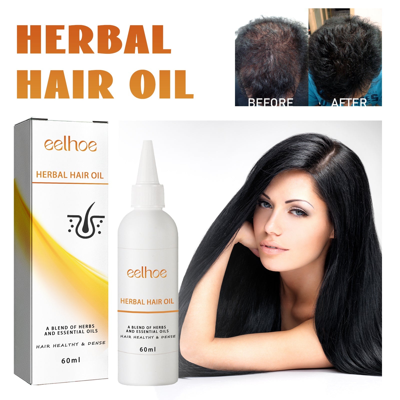 Herb Thickening Hair Oil, Repairing Dry Hair, Moisturizing And Smoothing Hair And Hair Conditioning Oil