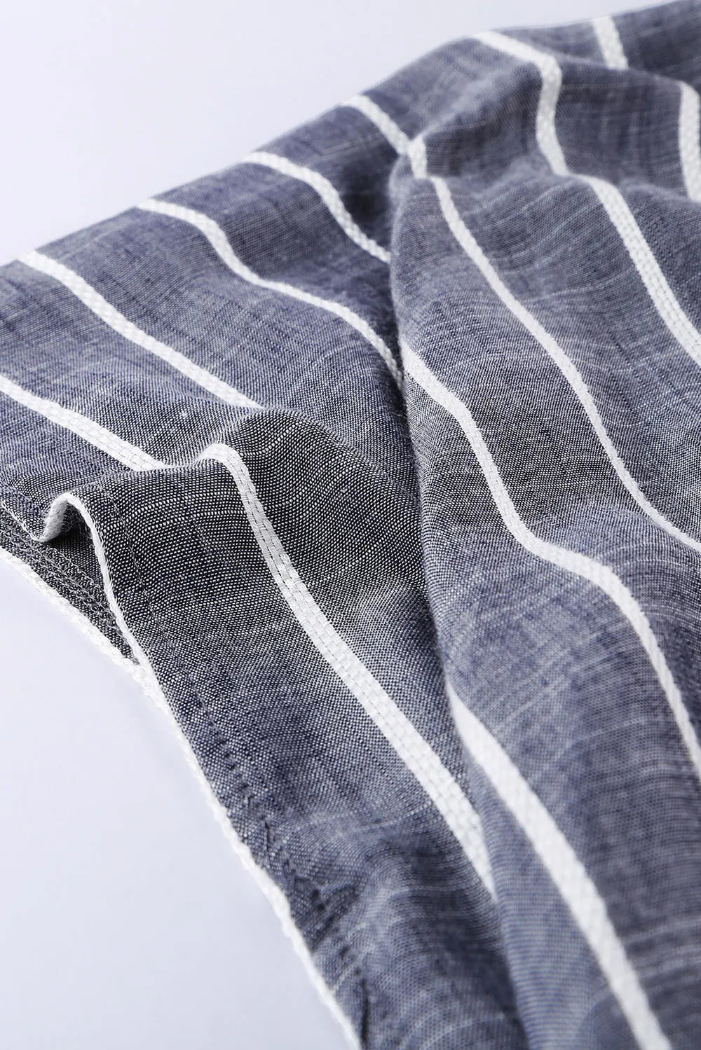 Striped Open Front Longline Cover Up