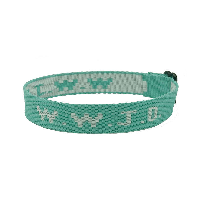 Alphabet Jacquard Printed Wrist Strap Bracelet Strap Unisex WWJD Bracelet Adjustable Bracelet