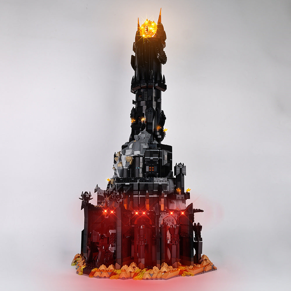 Suitable for LEGO 10333 Lord of the Rings Baladu Black Tower LED building blocks toy lighting fixtures light sets