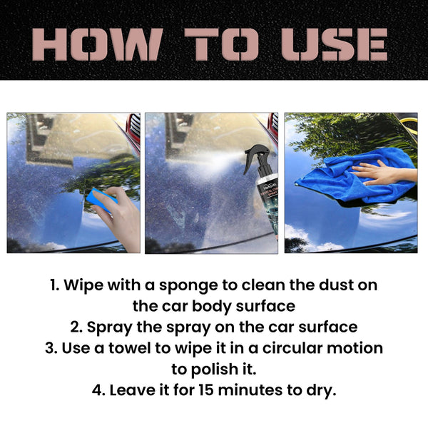 Crystal Coating Spray, Clean Water Stains And Dirt With New Bright Long-Lasting Maintenance Spray