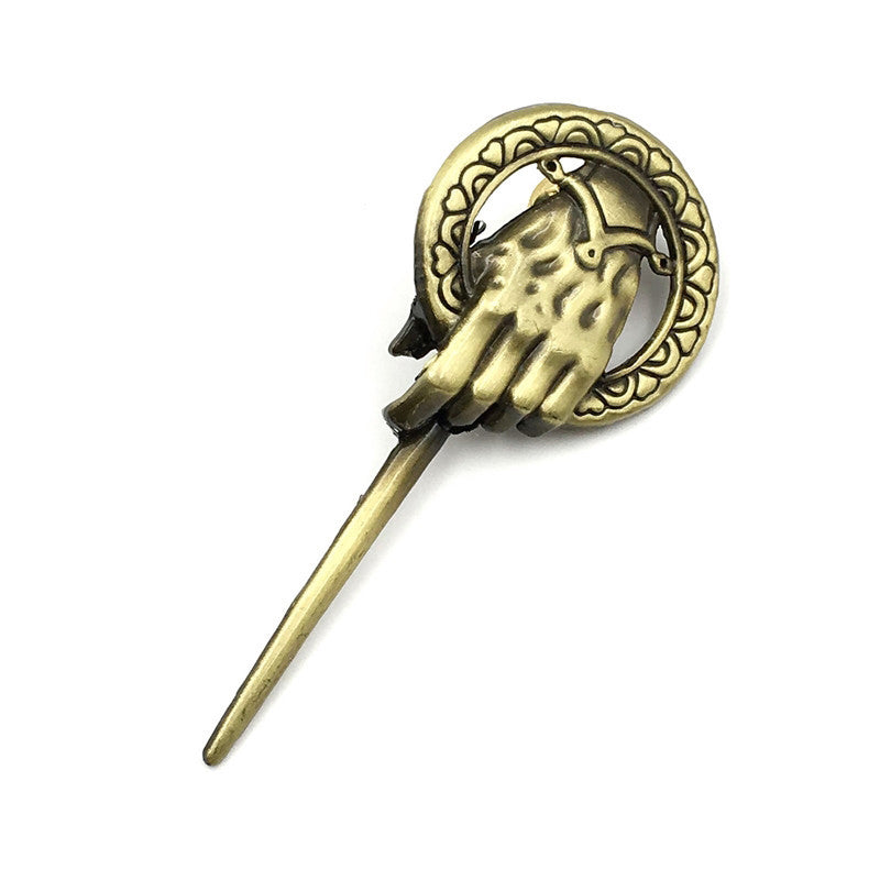 Game of Thrones Song of Ice and Fire Brooch Hand of the King Lapel Inspired Authentic Prop Pin Badge Brooches Movie Jewelry
